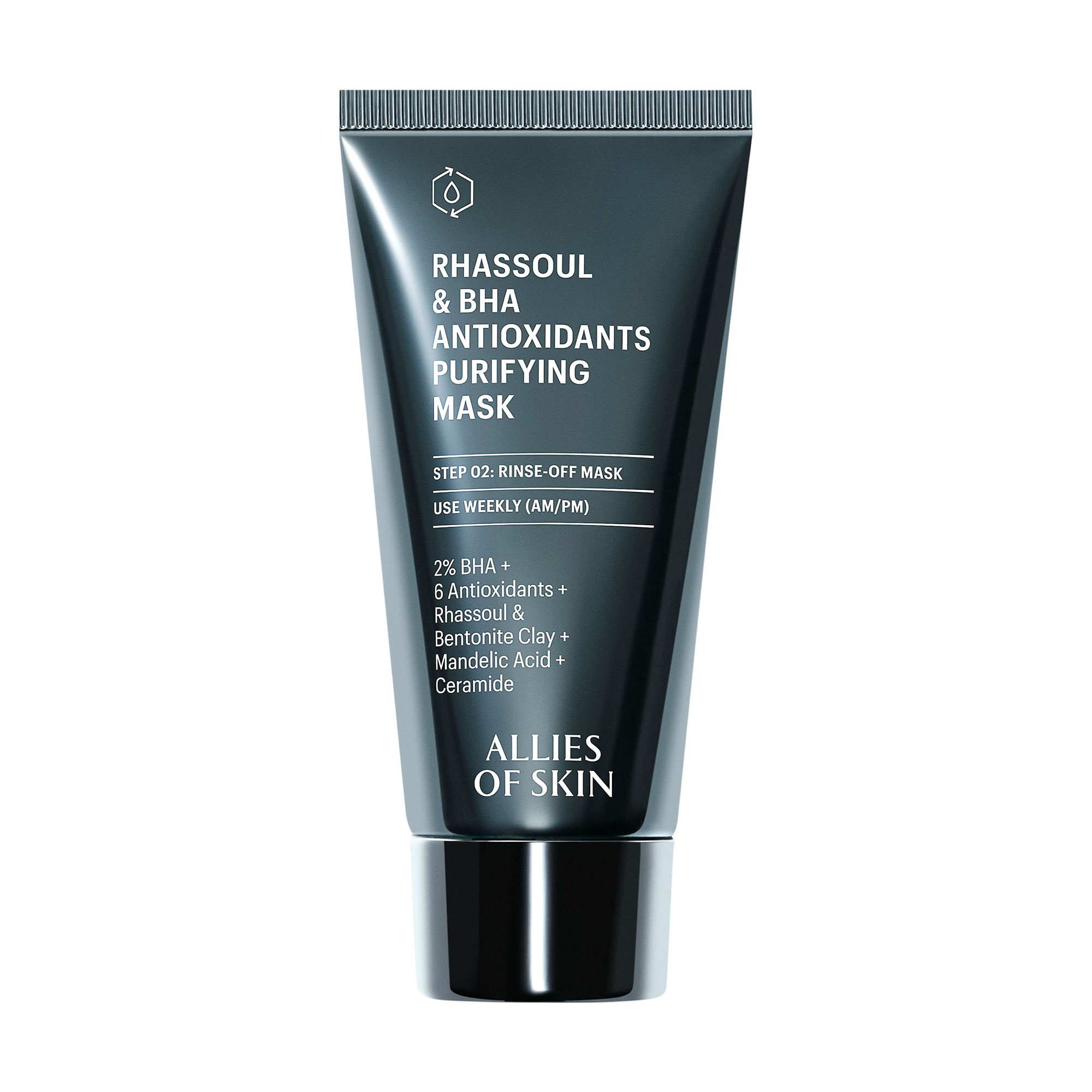 Очищувальна маска для обличчя Allies Of Skin Rhassoul &amp; BHA Antioxidants Purifying Mask, 50 мл